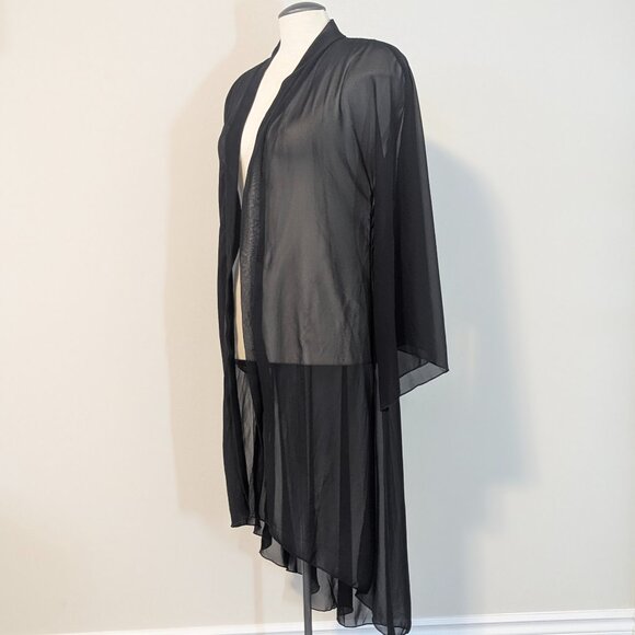 Black Sheer Kimono - Picture 2 of 6